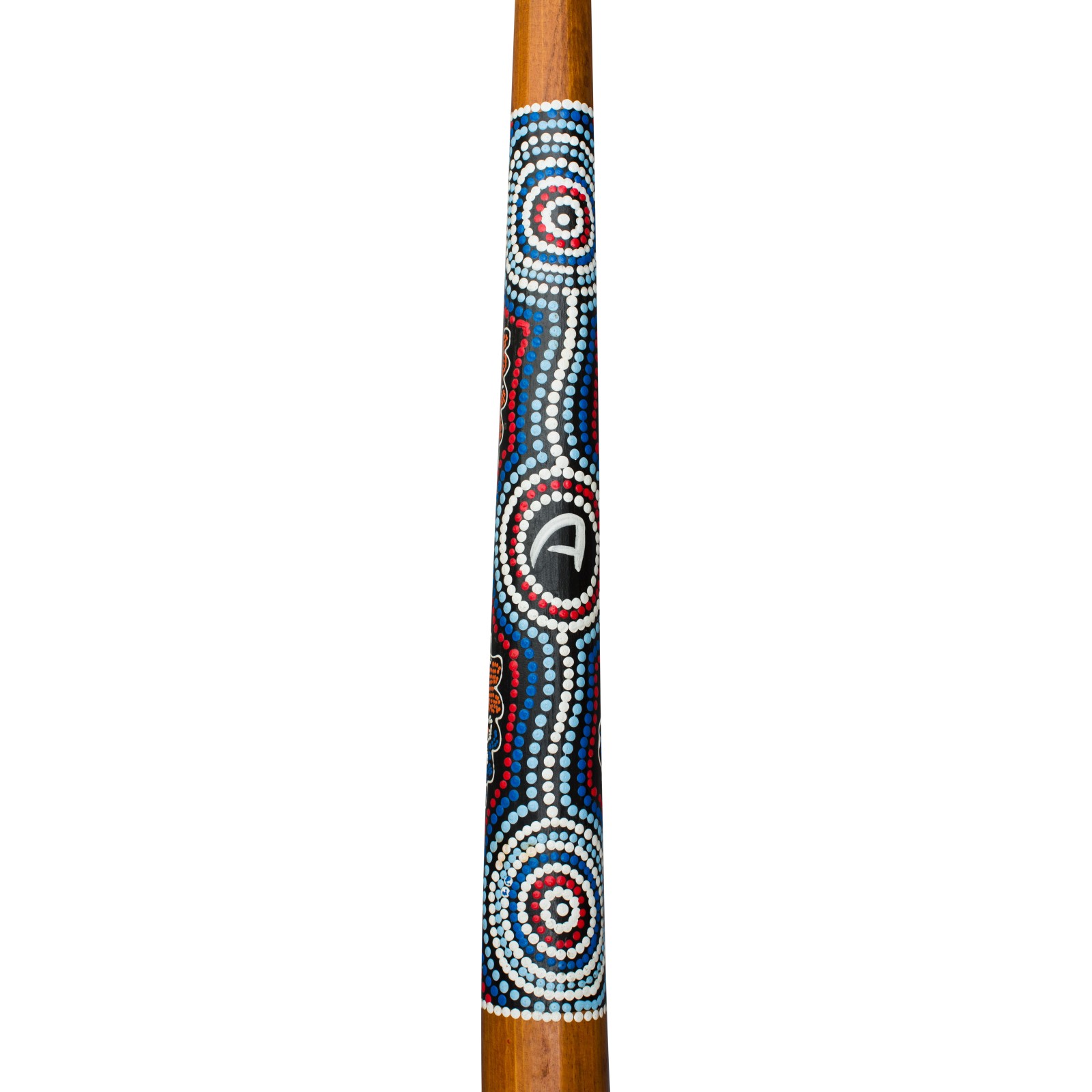 Wooden didgeridoo painted