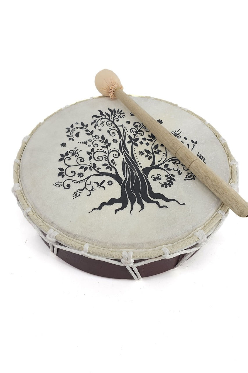Handtrommel 25cm – Tree of Life Design, Handbeschilderde framedrum