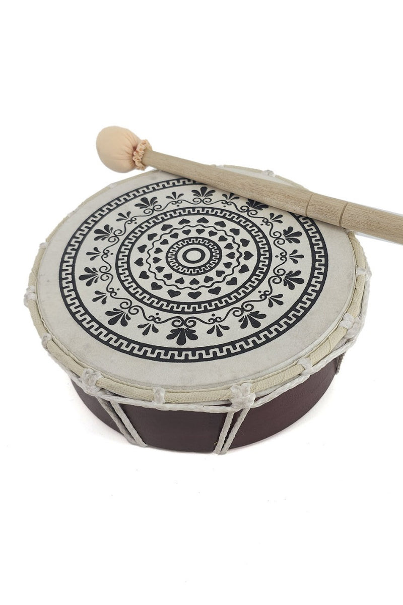 Handtrommel 20cm – Ancient Spirits Motief, Compact en Symbolisch