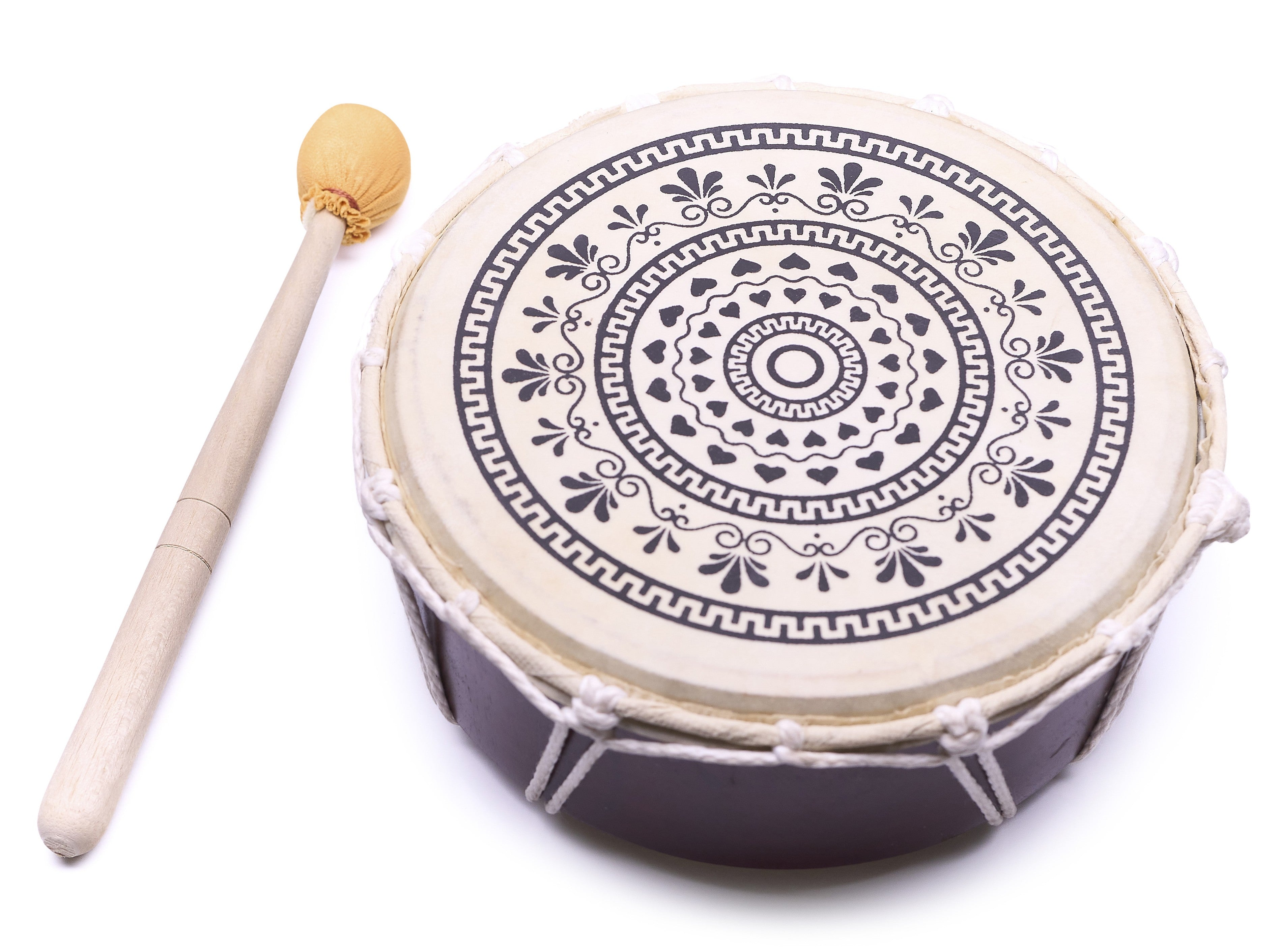 Hand drum 20cm – Ancient Spirits Motif, Compact and Symbolic