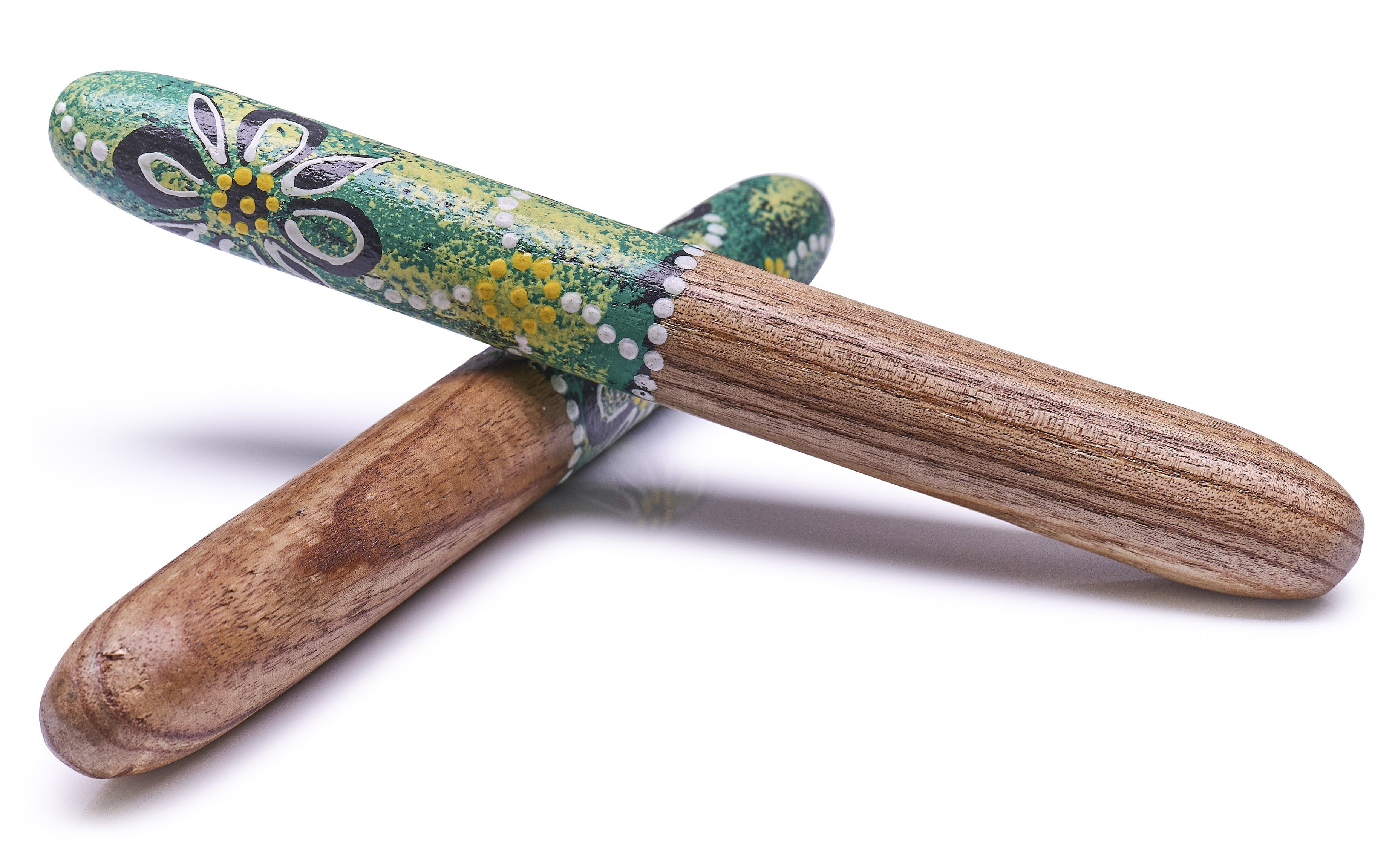 Clapsticks Grön – Traditionella Trä Claves med Frisk Design (25 cm) 