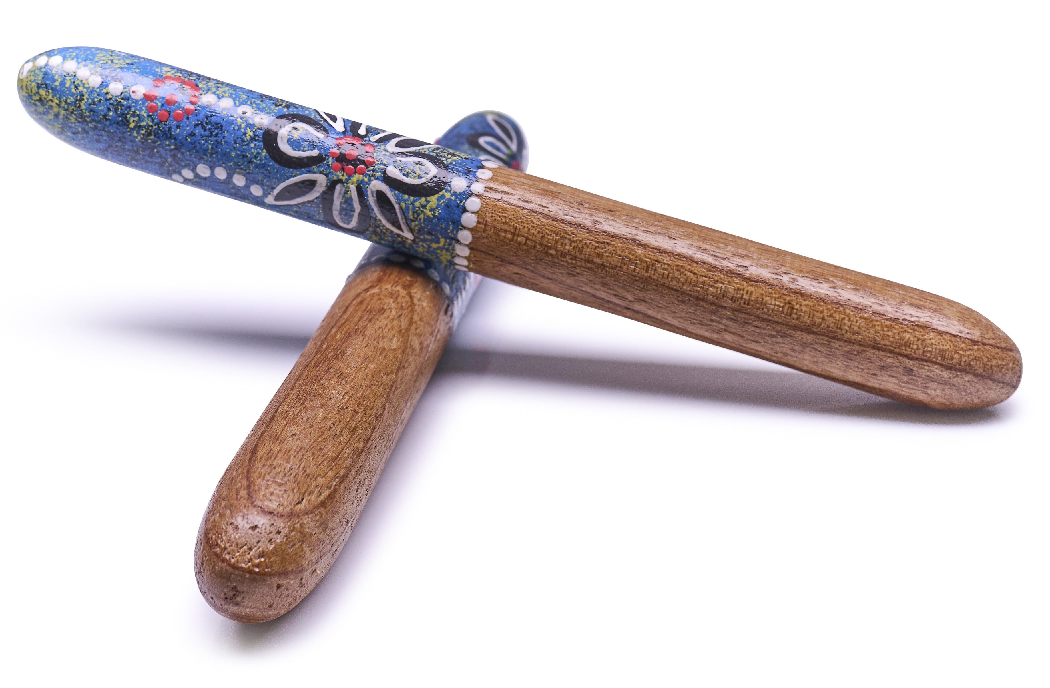 Clapsticks Blå – Trärytmpinnar, 25 cm med Färgglad Design 