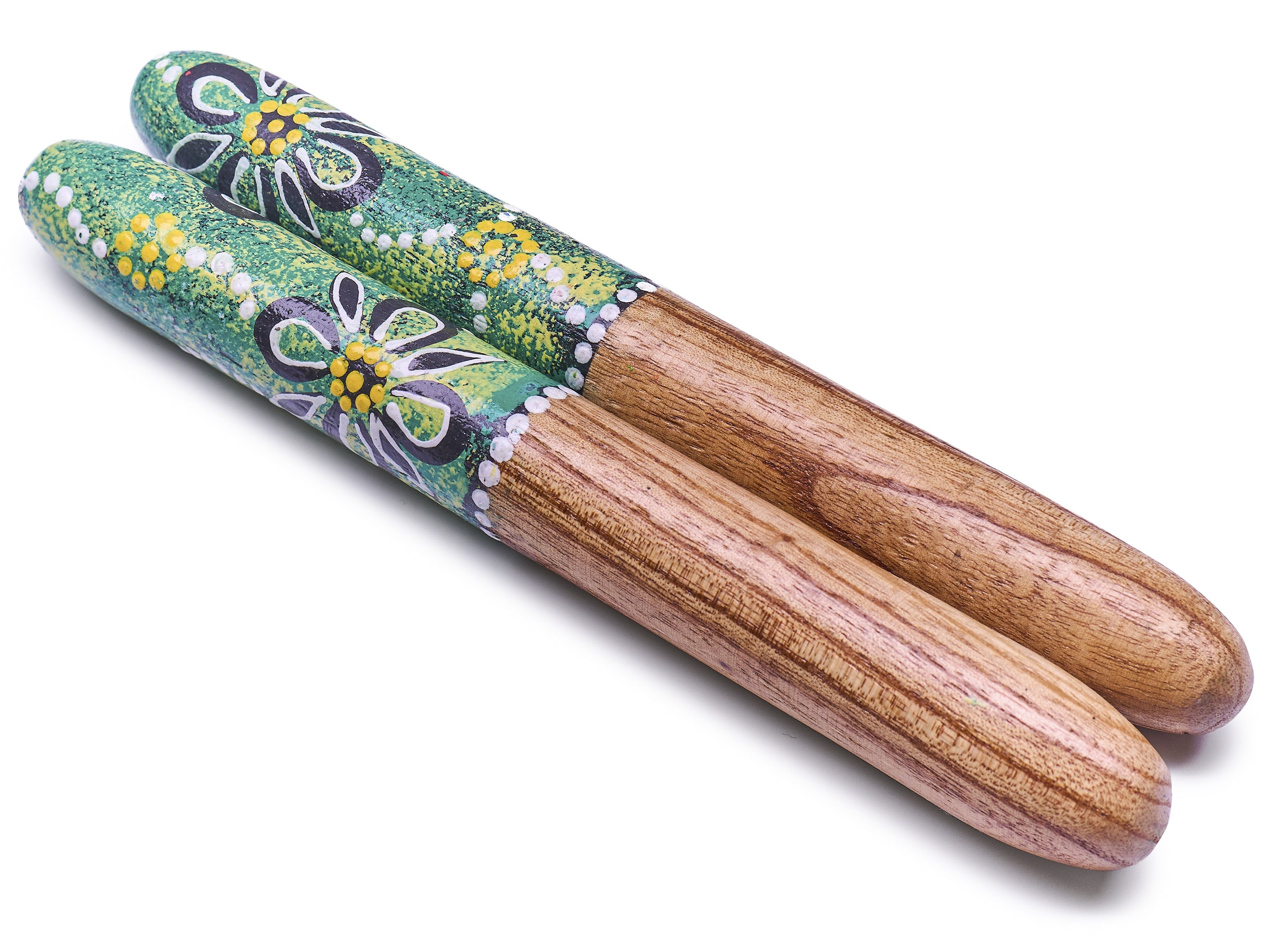 Clapsticks Grön – Traditionella Trä Claves med Frisk Design (25 cm) 