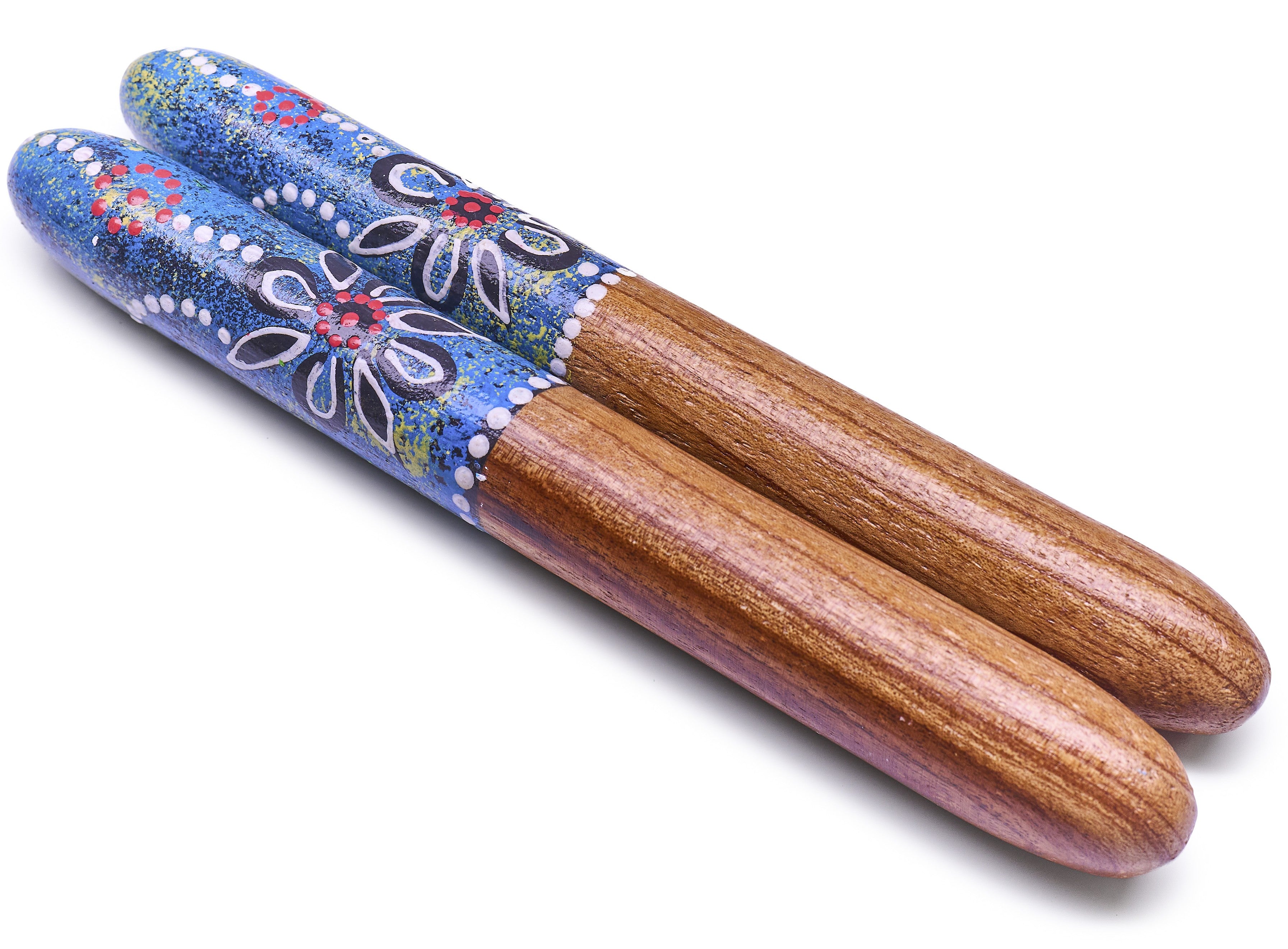 Clapsticks Blå – Trärytmpinnar, 25 cm med Färgglad Design 