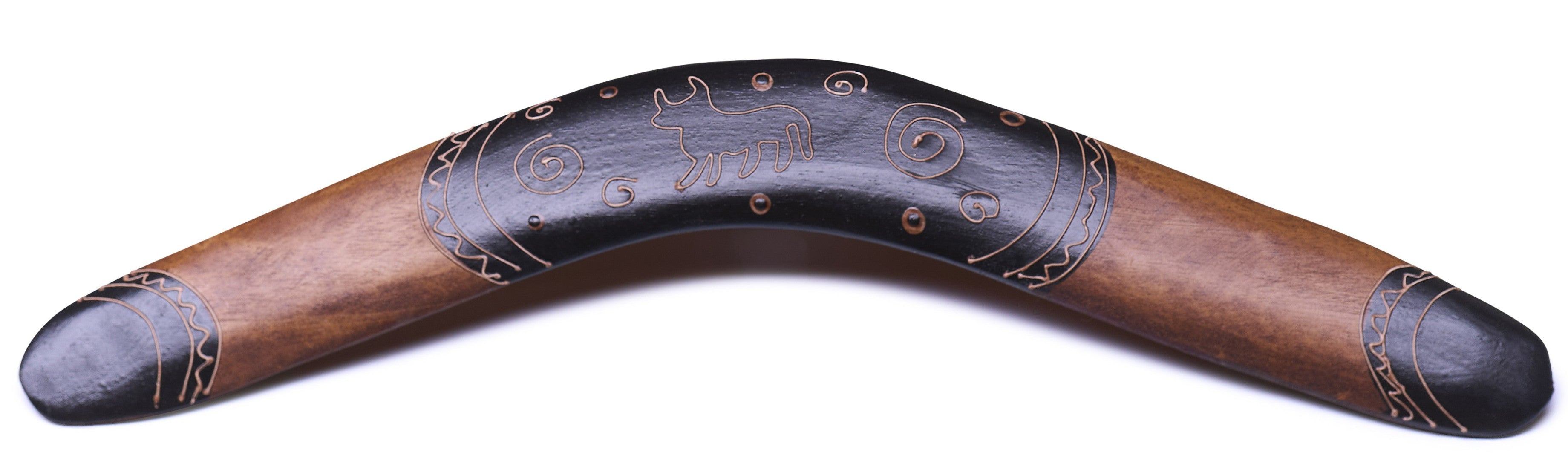 Bumerang Bullie 40 cm – Traditionell Träbumerang med Bullie Motiv 