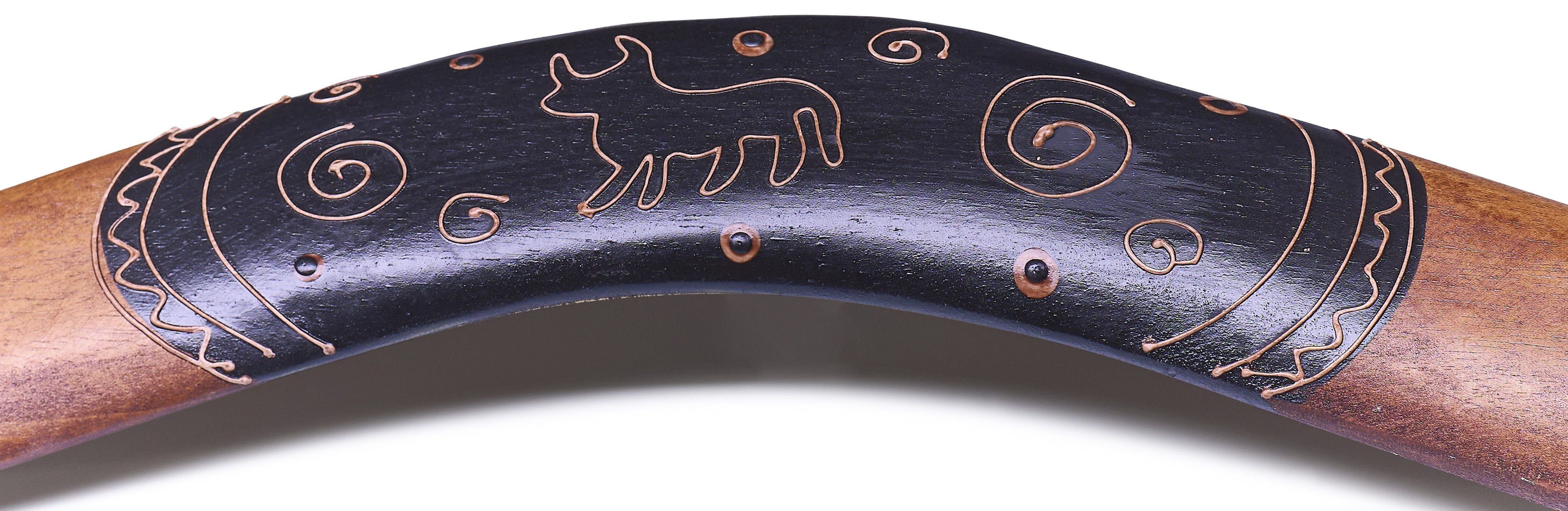 Bumerang Bullie 40 cm – Traditionell Träbumerang med Bullie Motiv 