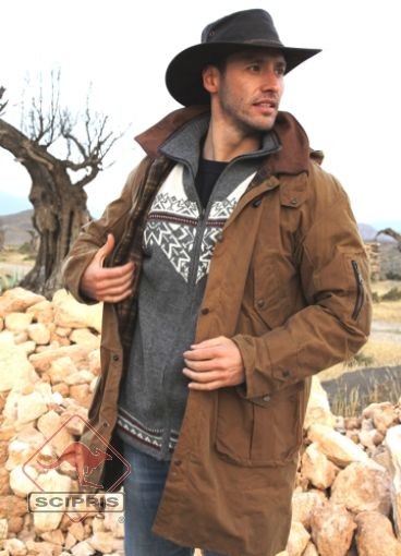 scippis jas cossack oilskin – wind- & waterdichte outdoorjas met afneembare capuchon