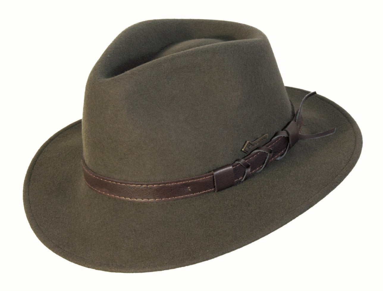 scippis hoed norton – fedora-stijl hoed van wol en leer