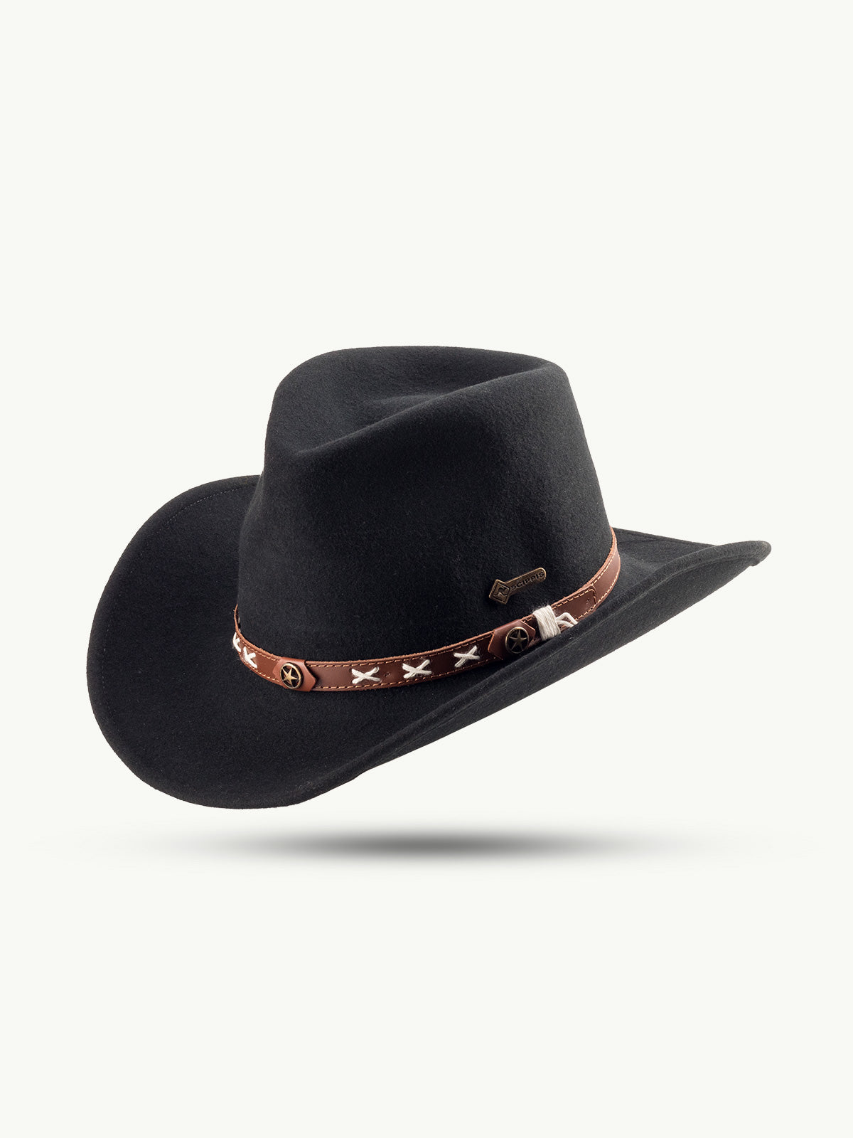 scippis smokey hoed – waterafstotende westernhoed van 100% wolvilt met leren hoedenband