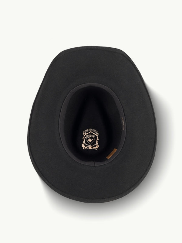 scippis western bandit – 100% wollen hoed met leren band