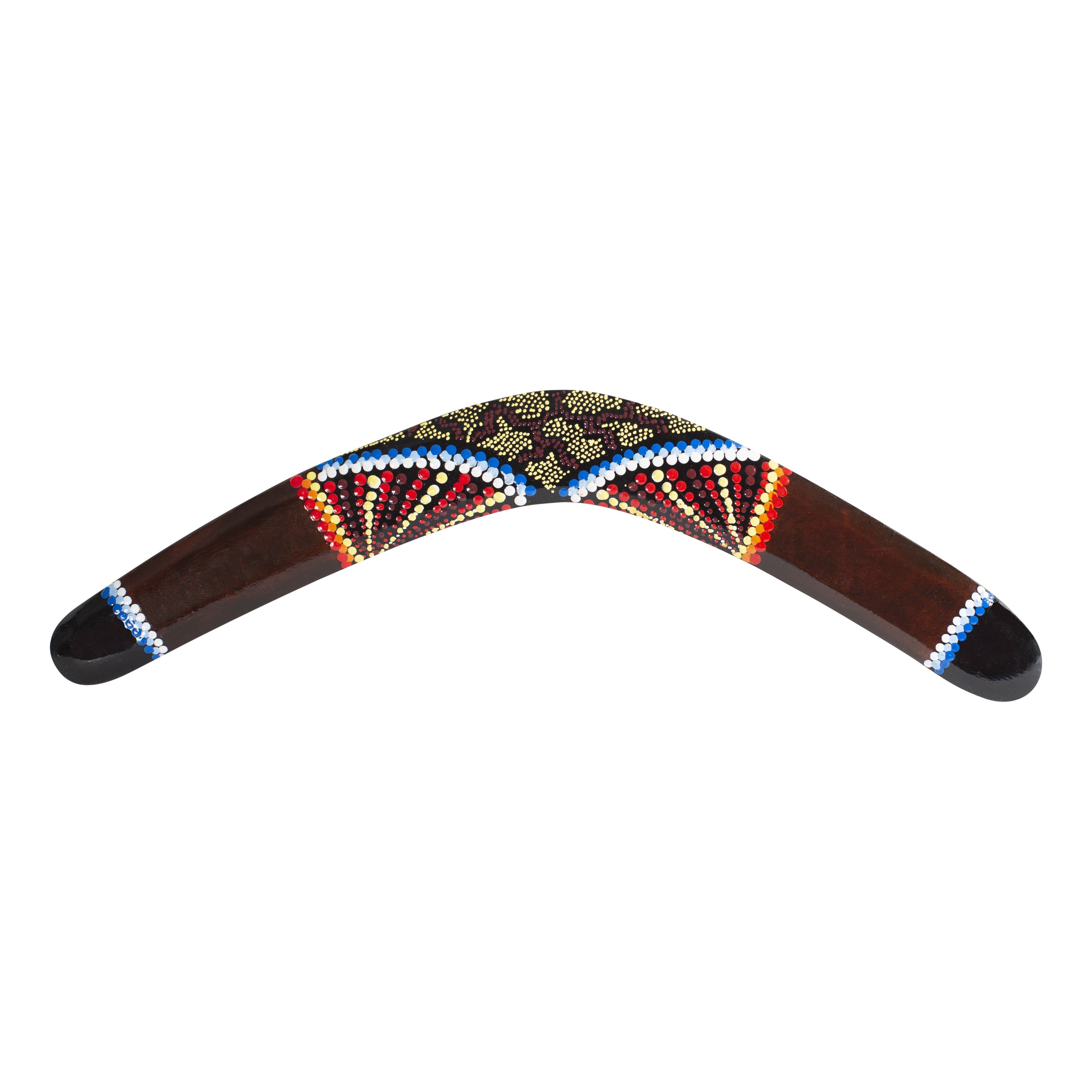 boemerang 50 cm – met handbeschilderde aboriginal dotpainting