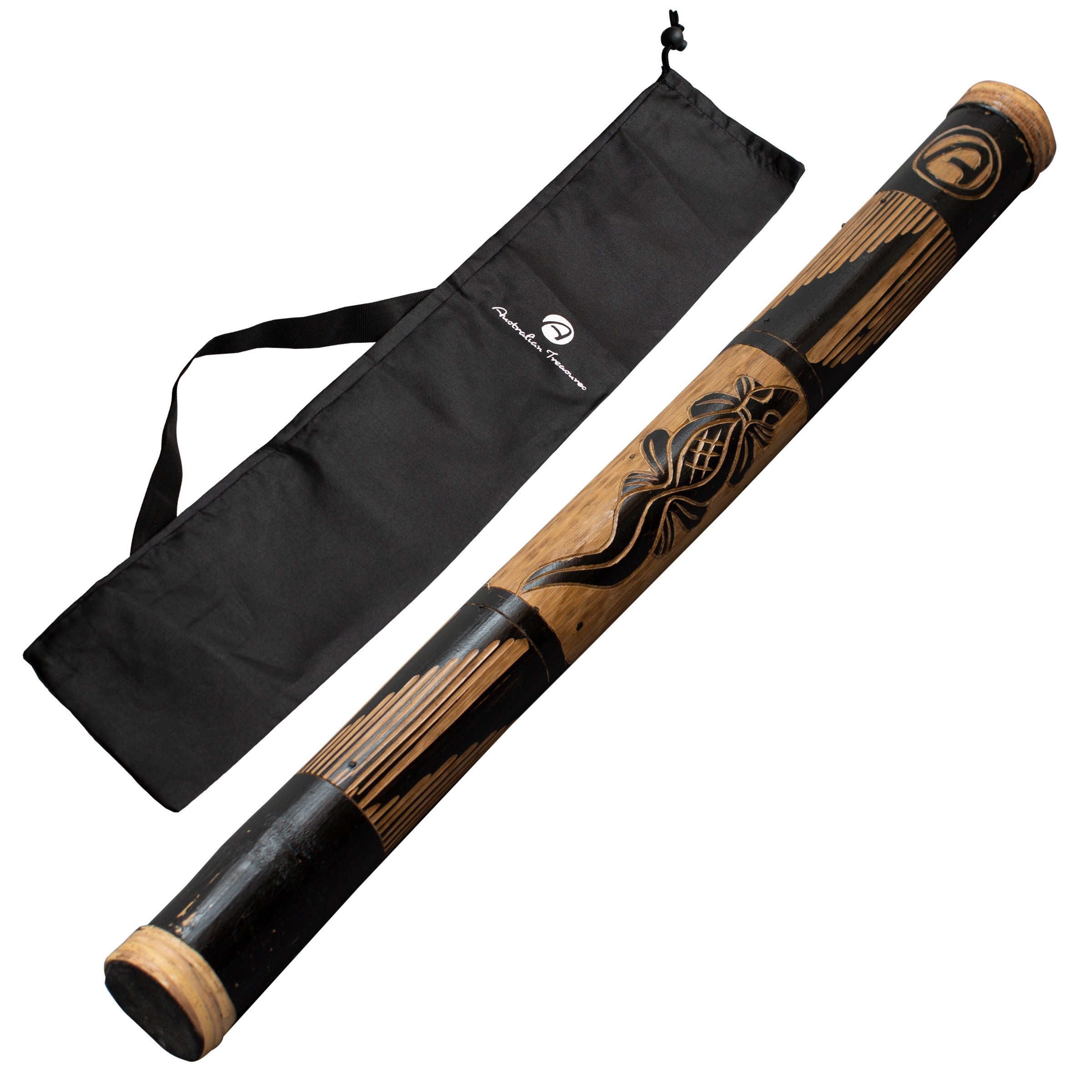 rainstick 60cm bewerkt – met nylon tas