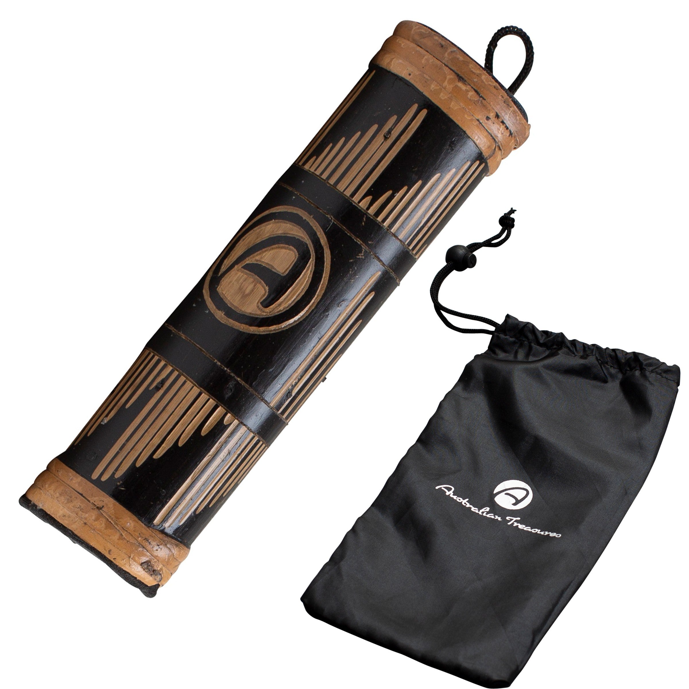 rainstick 20cm carved – compact model