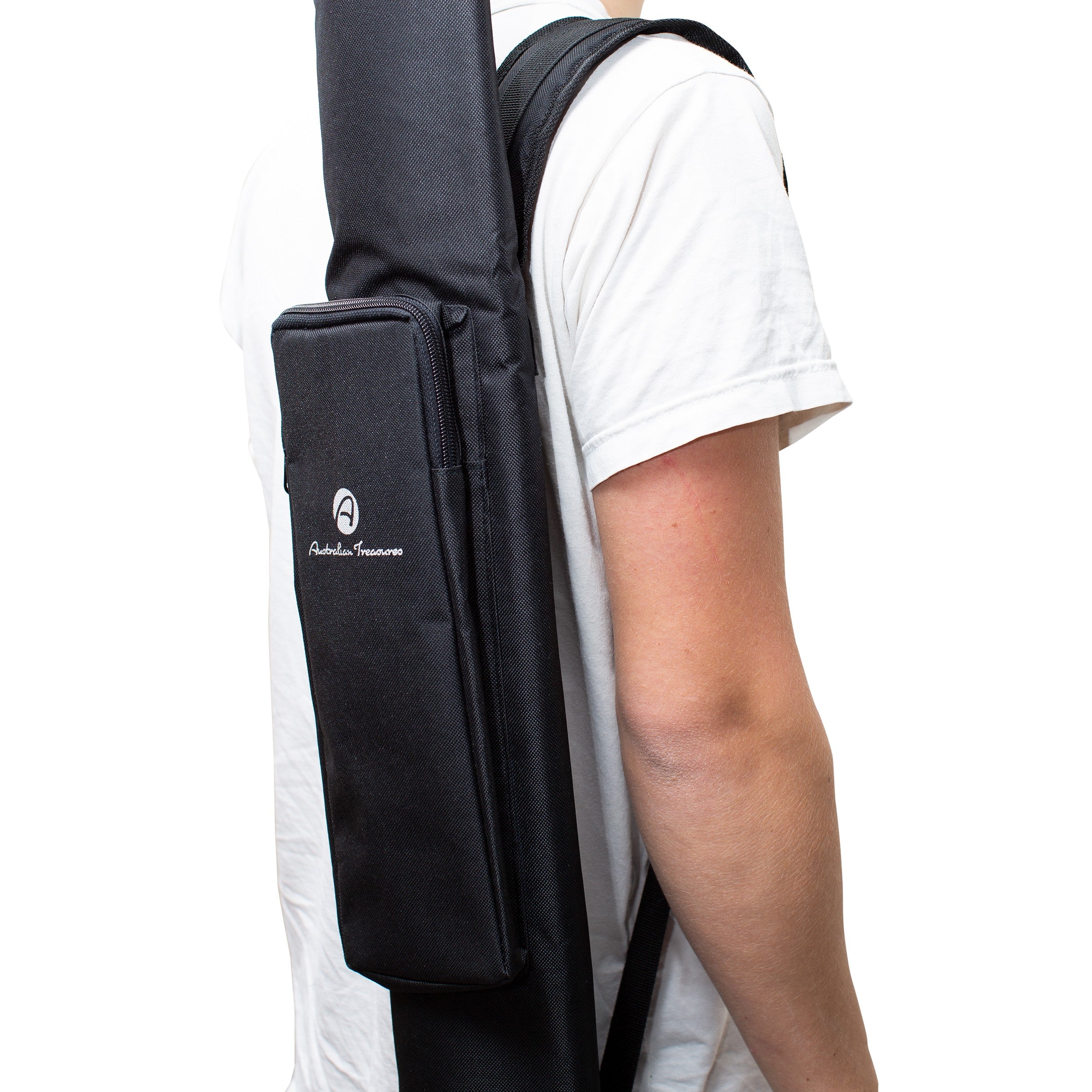 didgeridootas 160cm - gevoerde nylon didgeridoobag - bell ø 17cm - opbergvak