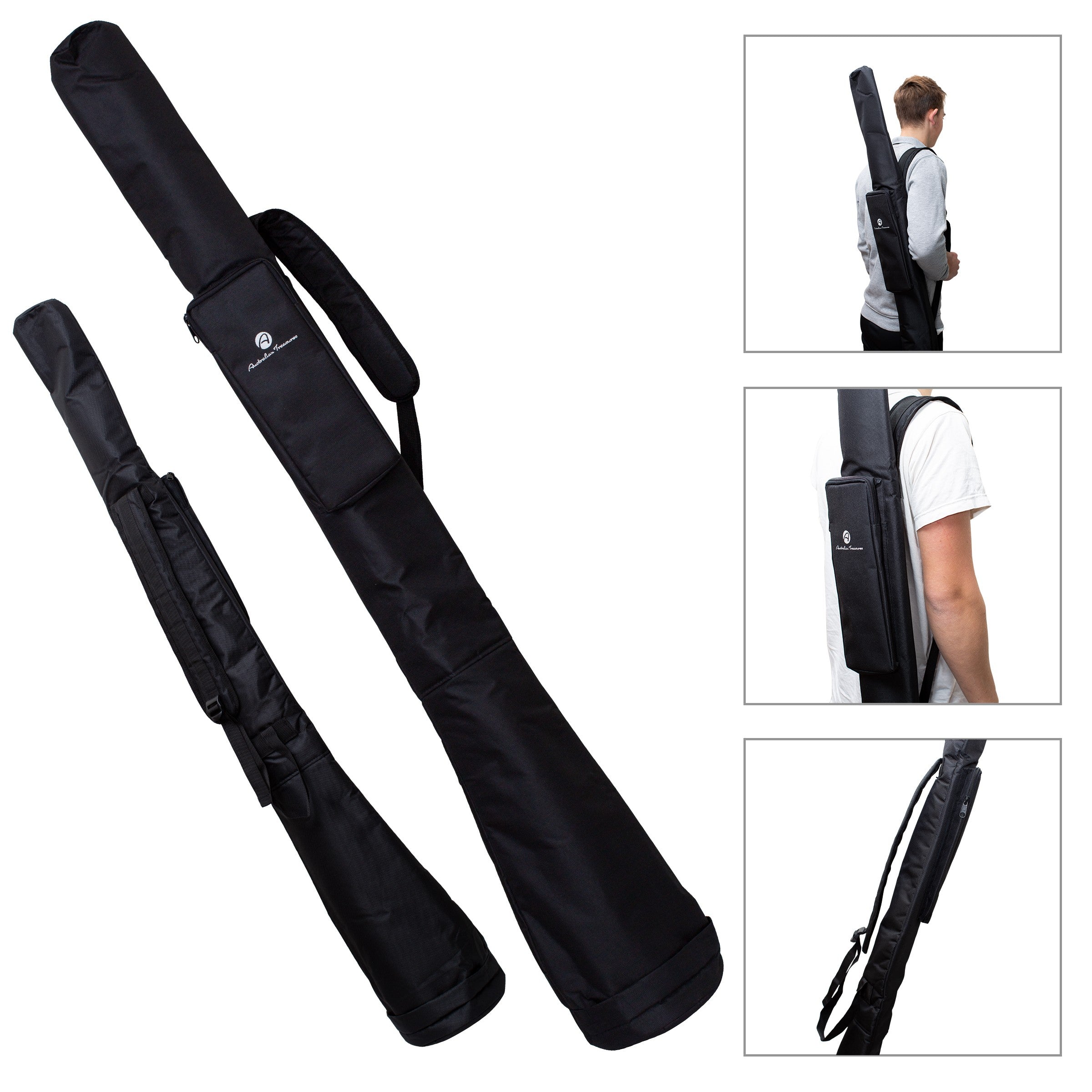 didgeridoo 147cm mahonie pro – compleet met nylon draagtas