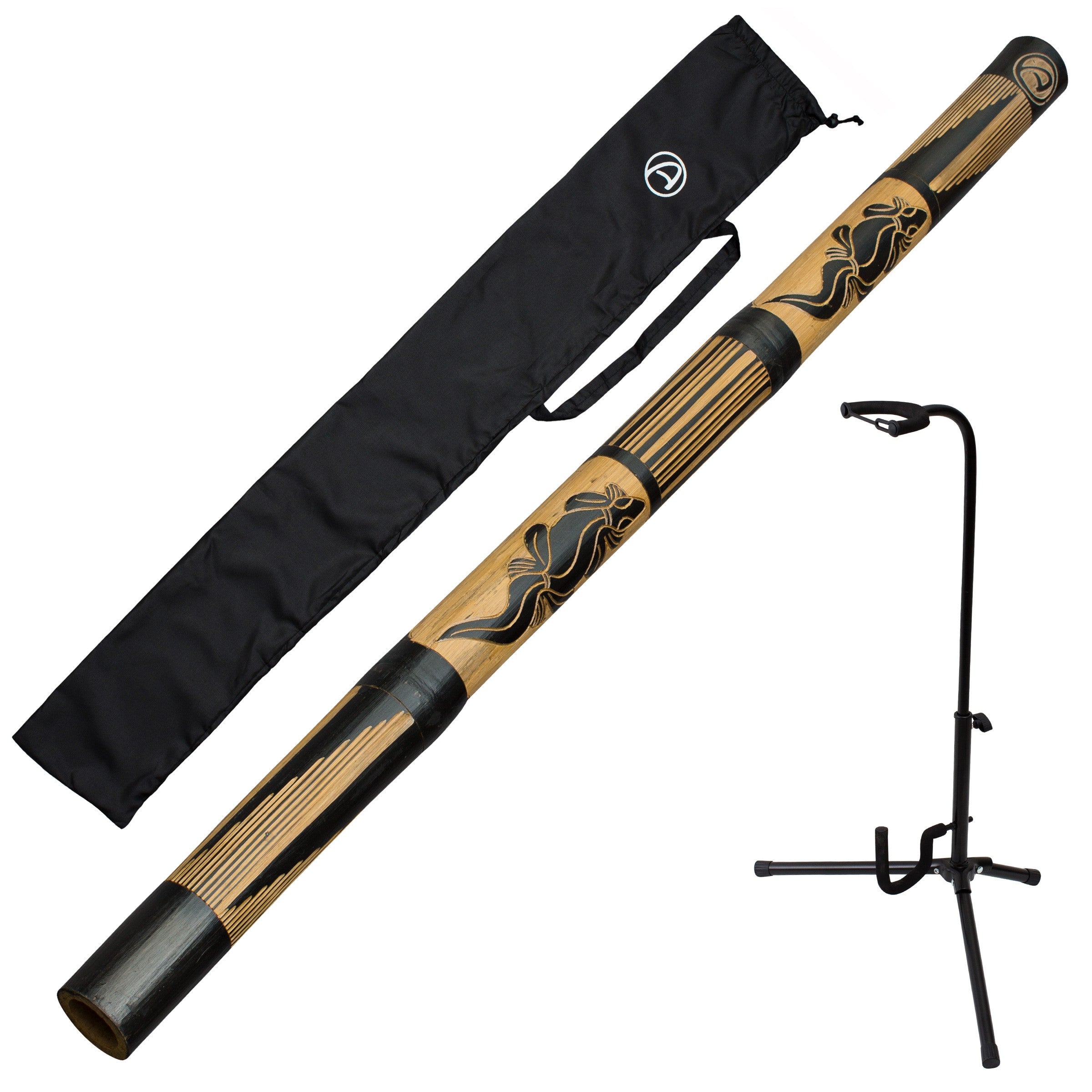 australian treasures bamboe didgeridoo inclusief bijpassende didgeridoostandaard