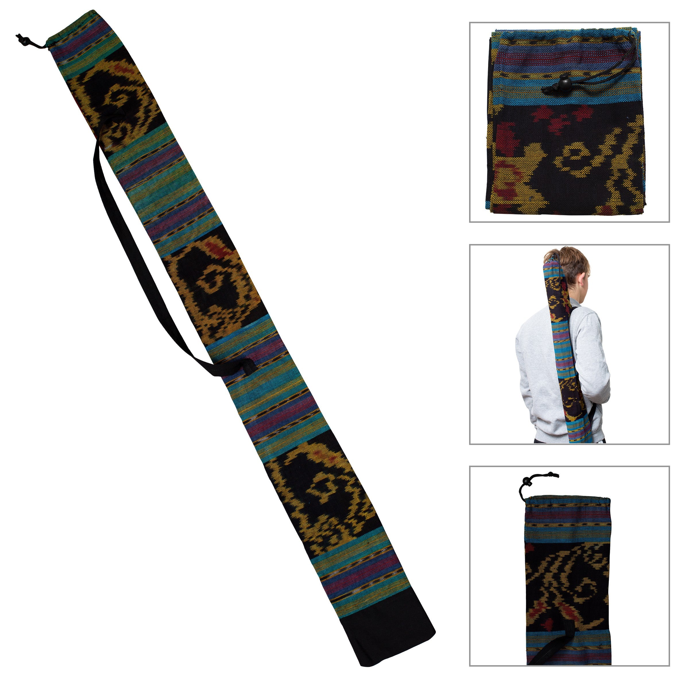 didgeridoo mahonie pro-series 147cm inclusief ikat bag, dvd, bijenwas, beschermcover mondstuk, didgeridoostandaard