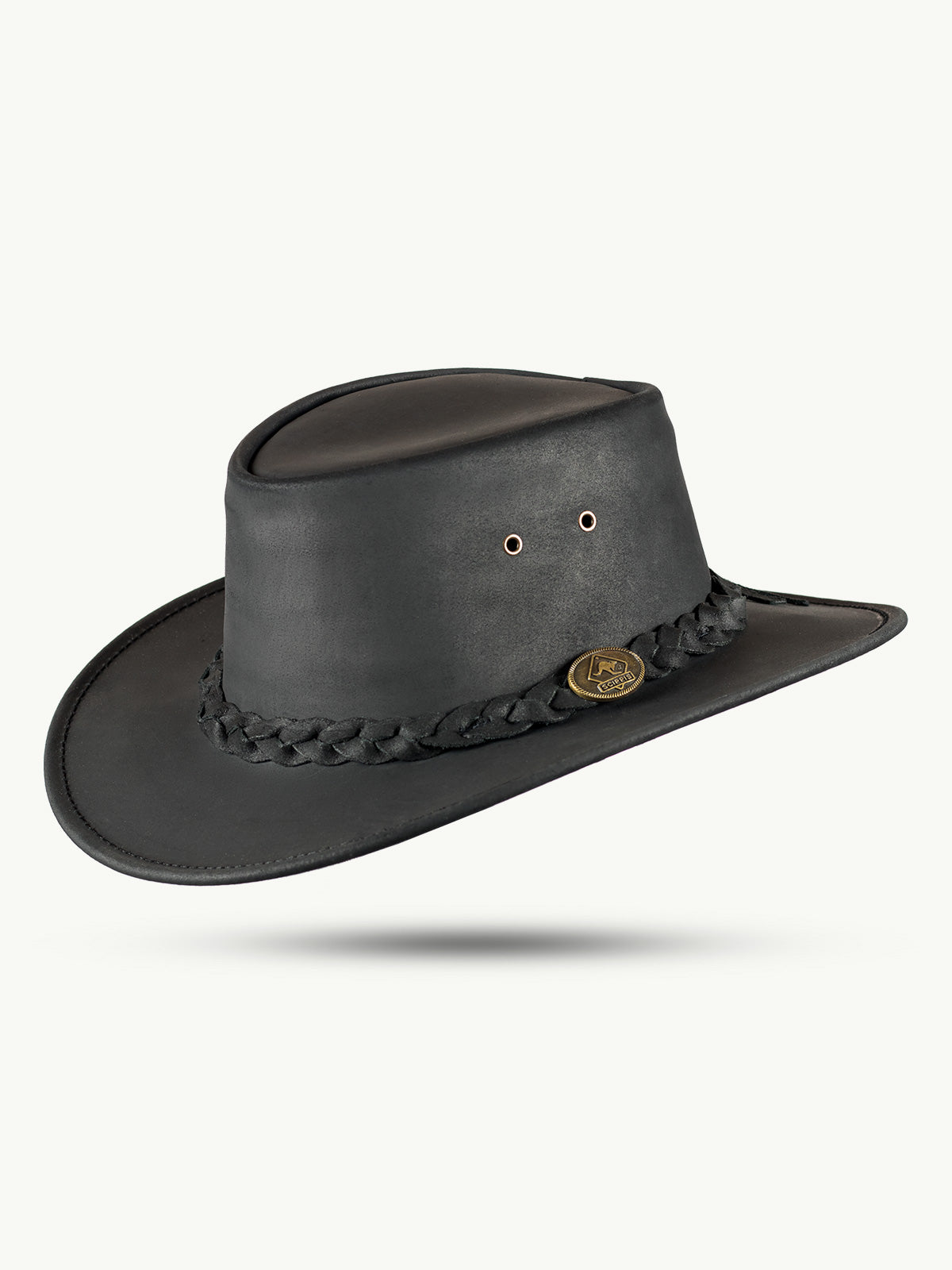 scippis hoed – bushman – klassieke leren westernhoed – uv-bestendig & weerbestendig voor outdoor