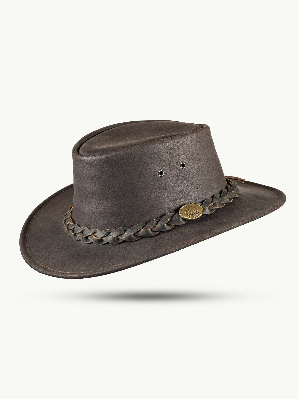 scippis hoed – bushman – klassieke leren westernhoed – uv-bestendig & weerbestendig voor outdoor