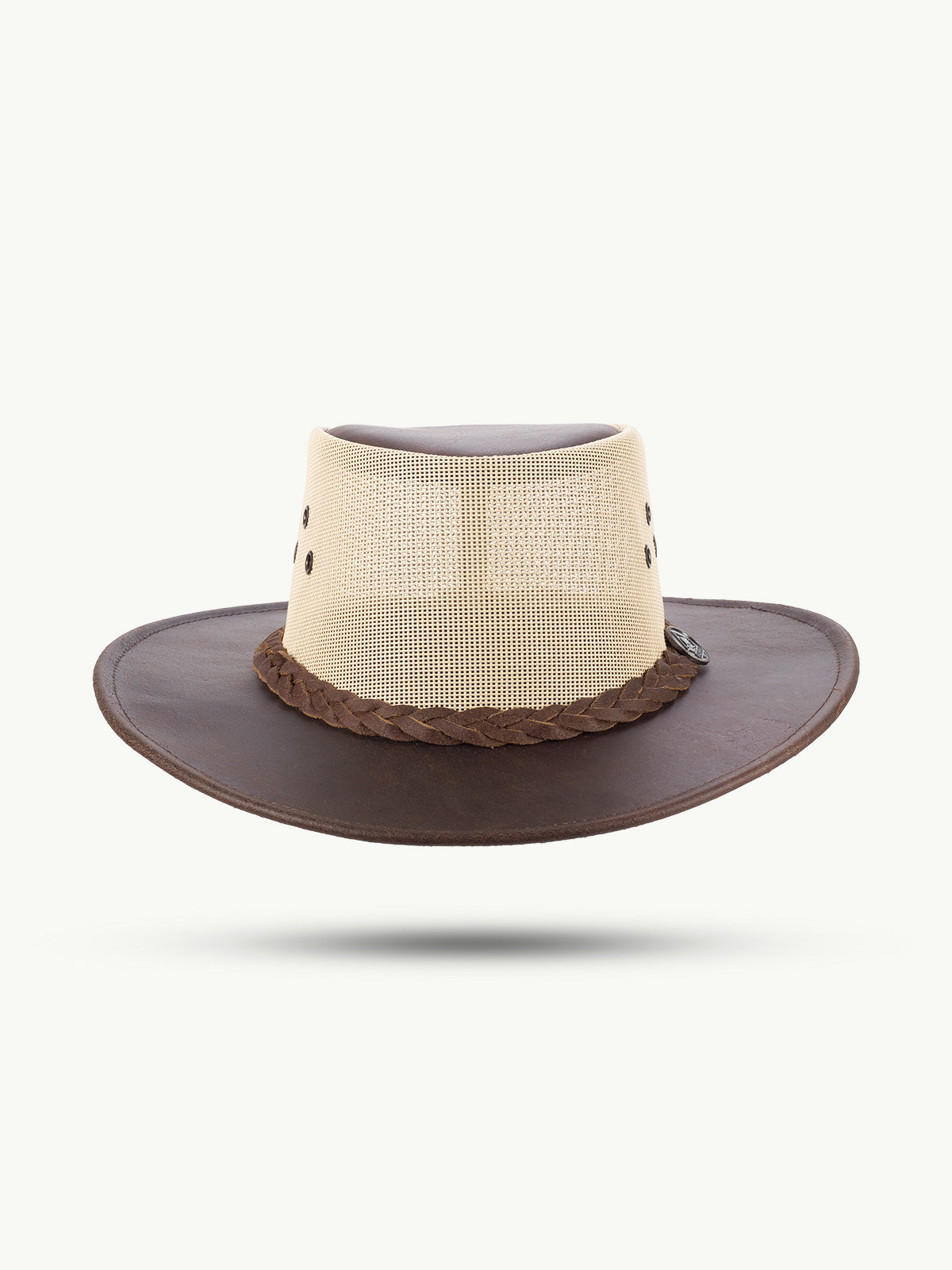 scippis hoed – darwin – leren outdoorhoed met mesh kroon – lichtgewicht & ademend voor warme dagen