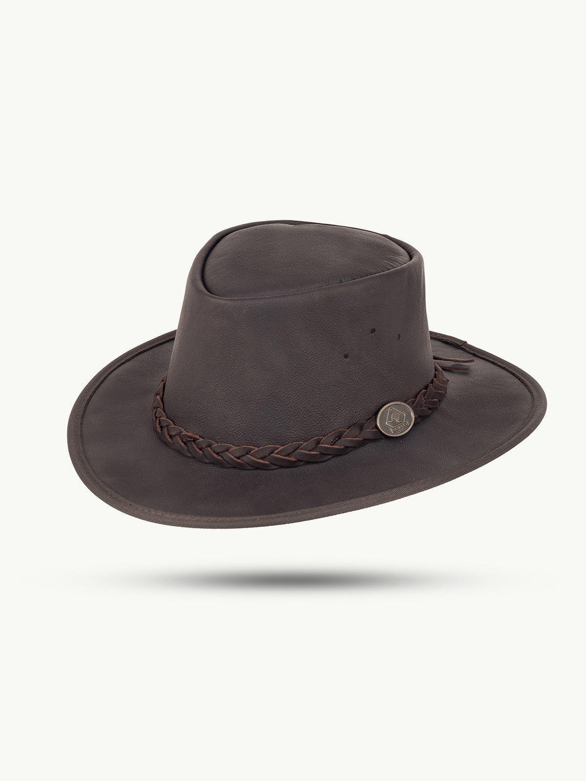 scippis hoed – talaroo – klassieke outback hoed van fijn gestructureerd leer – opvouwbaar & comfortabel