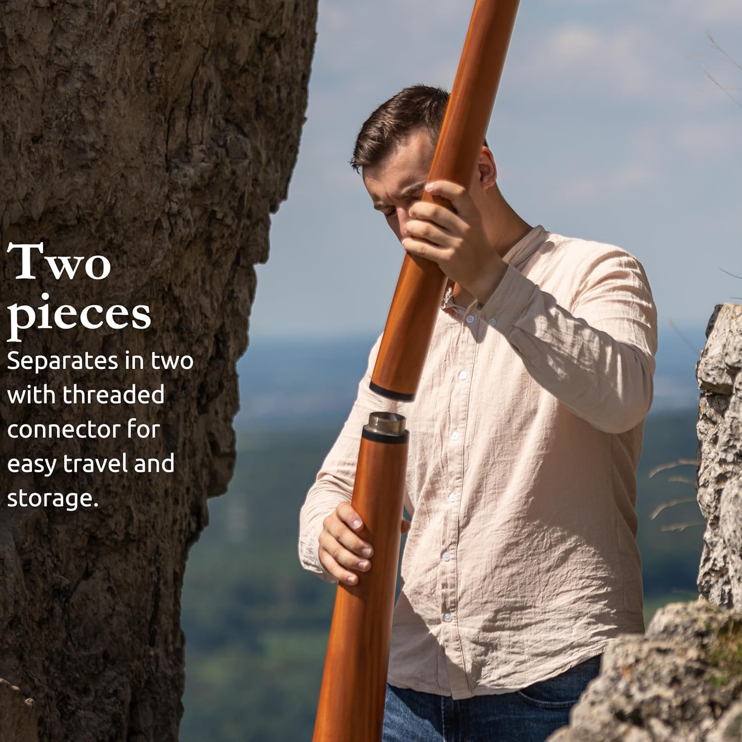 DIDGERIDOO NATURAL – Didgeridoo van Meinl - bestaat uit 2 delen
