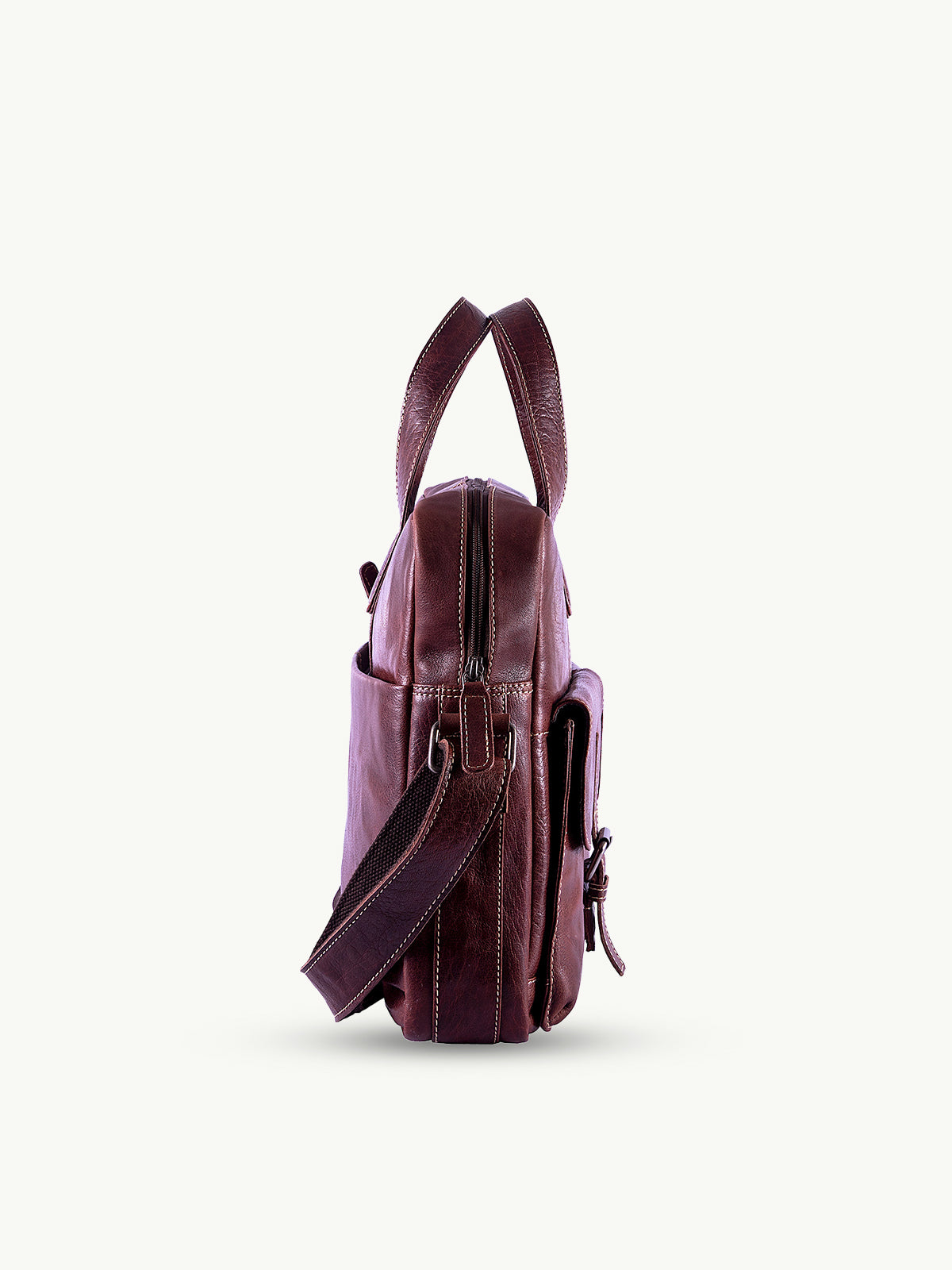 alpenleder alpsee messenger bag – luxe leren aktetas met laptopvak en organizer