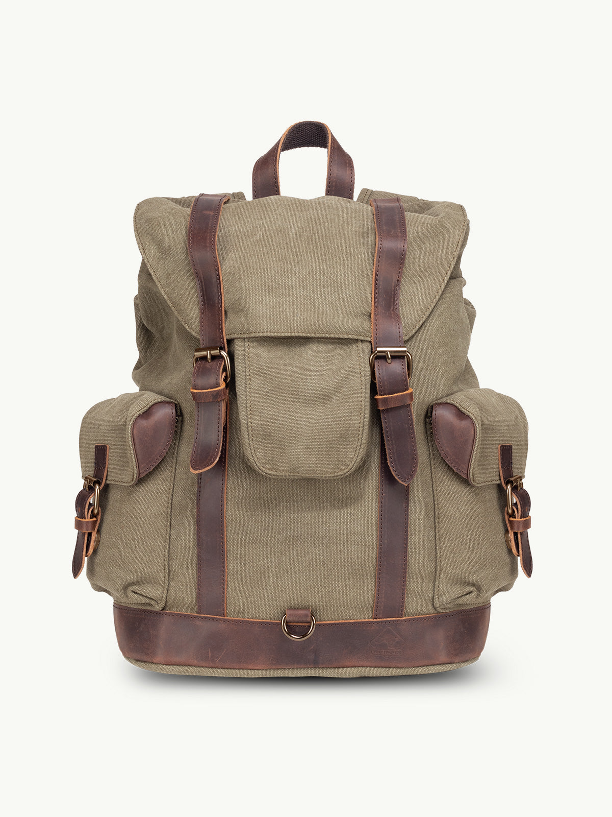 scippis wanderlust rugzak – outdoor rugzak van canvas en leer