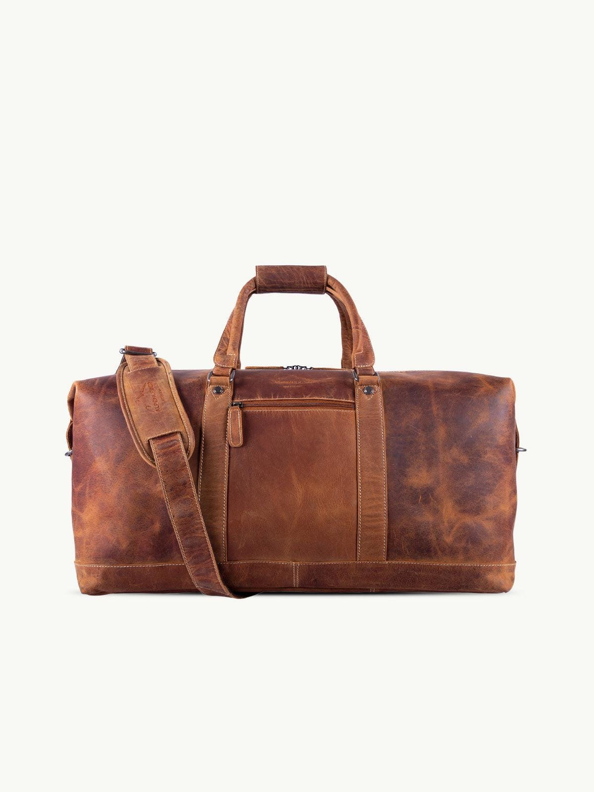 scippis duffel bag alabama – grote weekendtas van canvas en leer