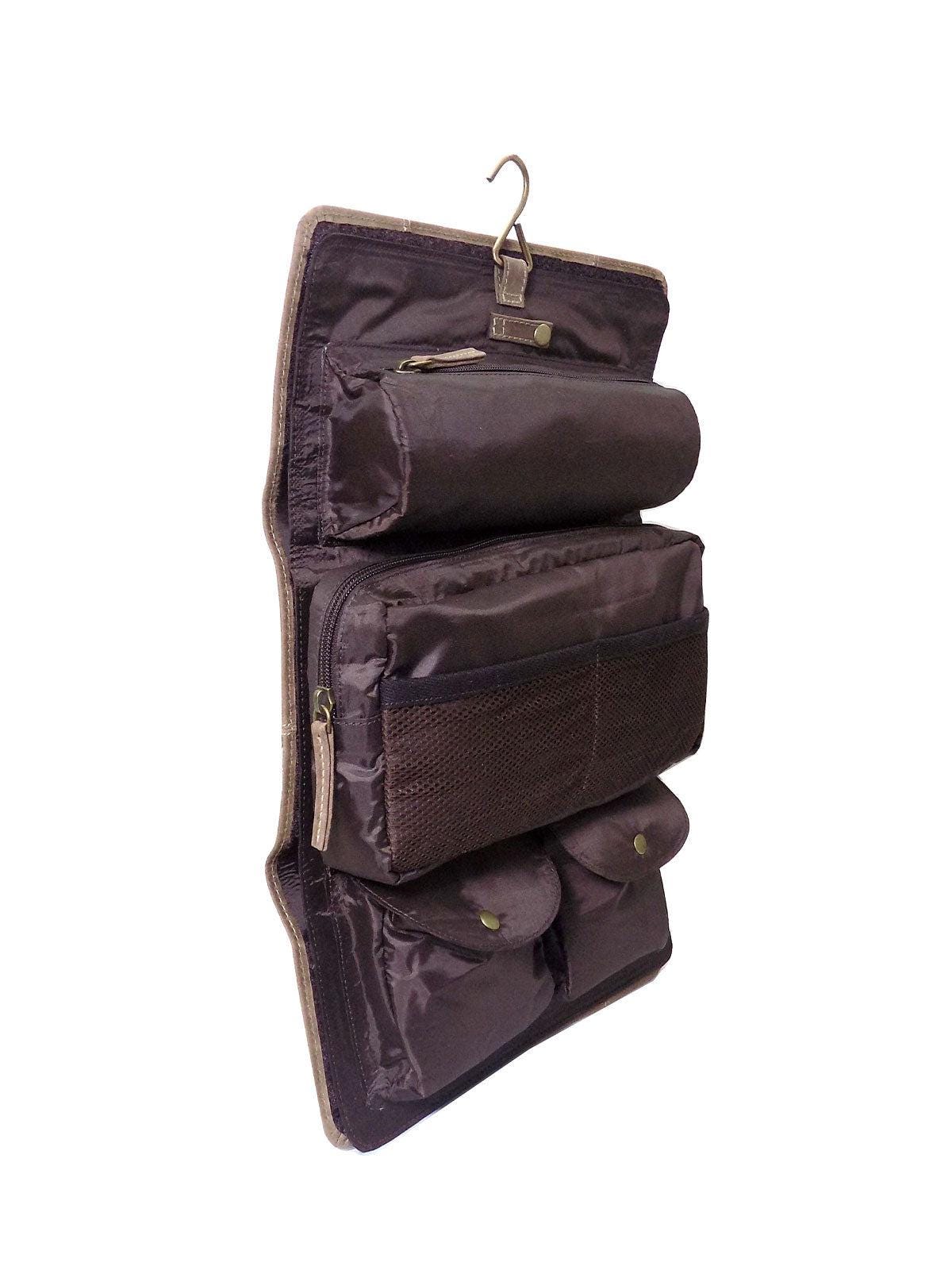 alpenleder vanity bag chicago – luxe toilettas van geolied nubuckleer