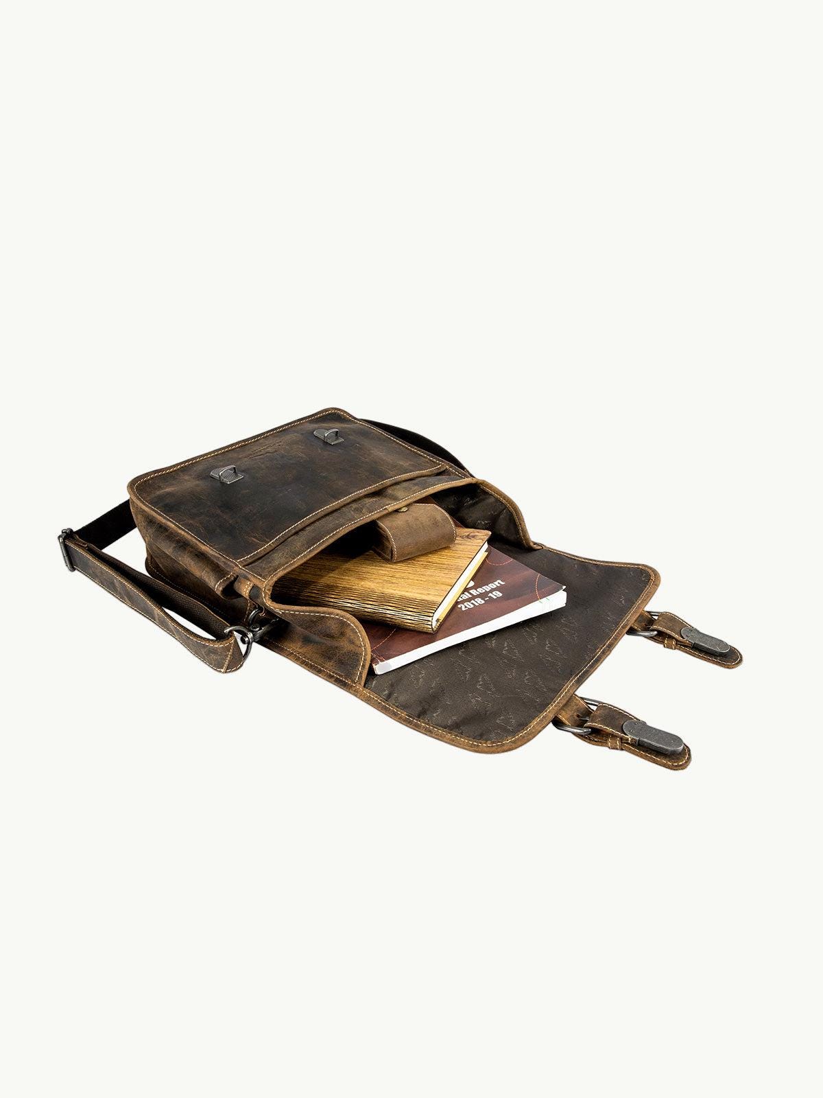 scippis messenger bag tourer – grote reistas van leer met veel opbergruimt