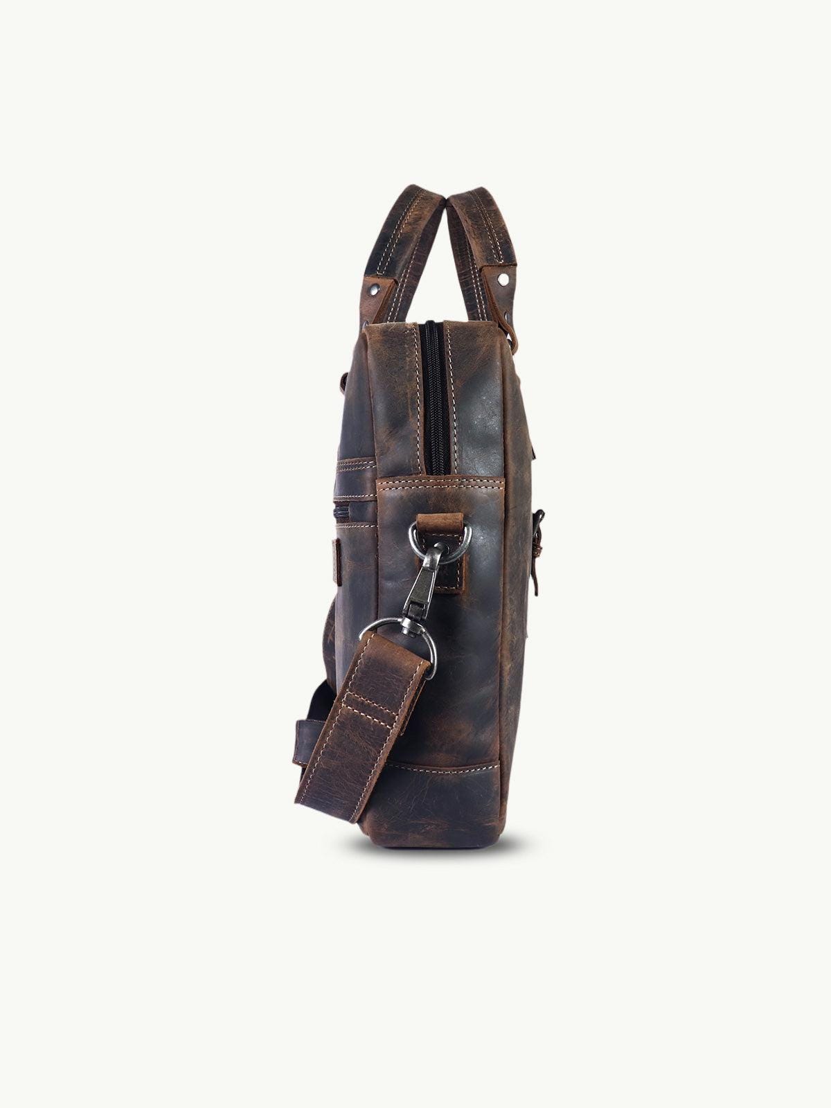 scippis messenger bag ludwig – klassieke leren schoudertas met brede klep