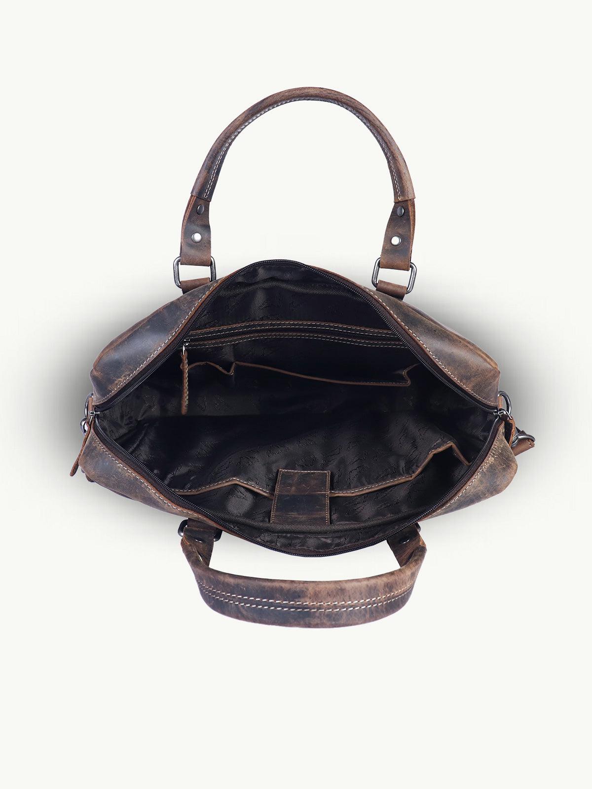 scippis messenger bag ludwig – klassieke leren schoudertas met brede klep