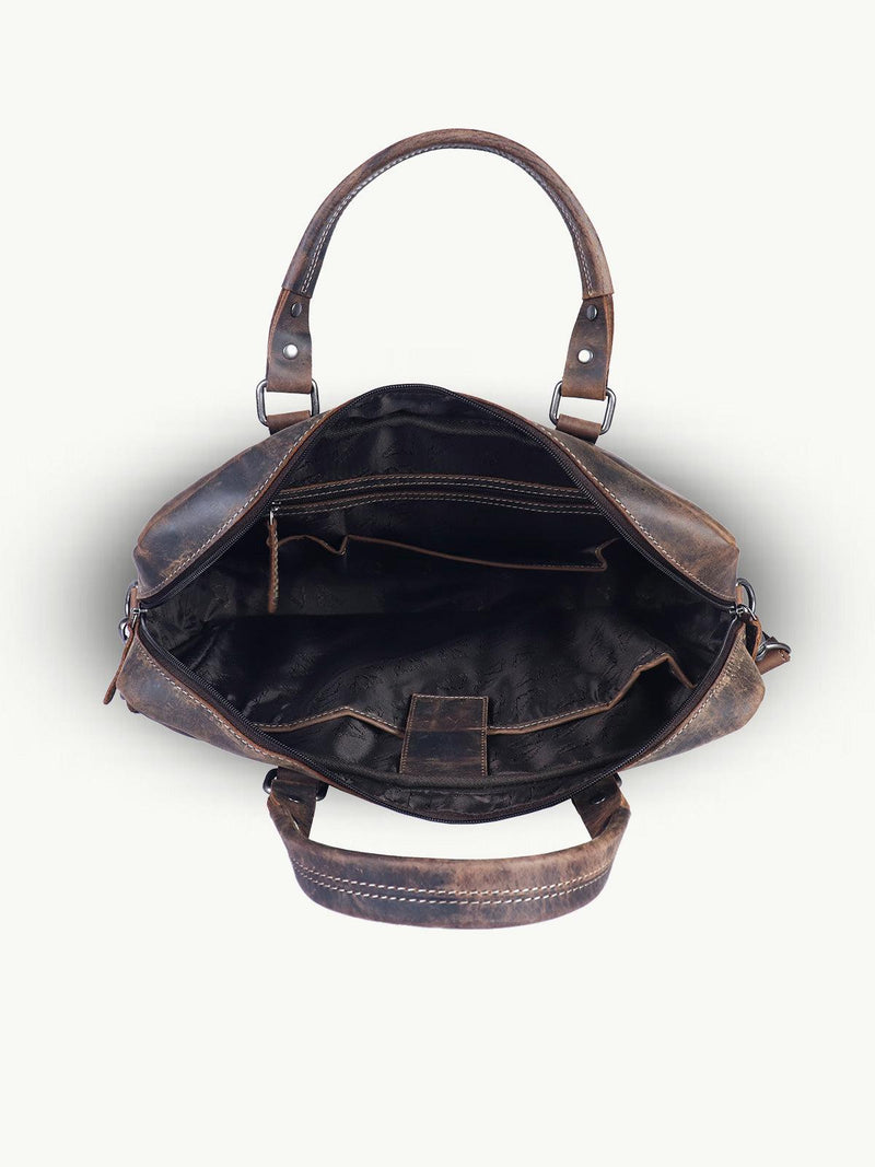 scippis messenger bag ludwig – klassieke leren schoudertas met brede klep