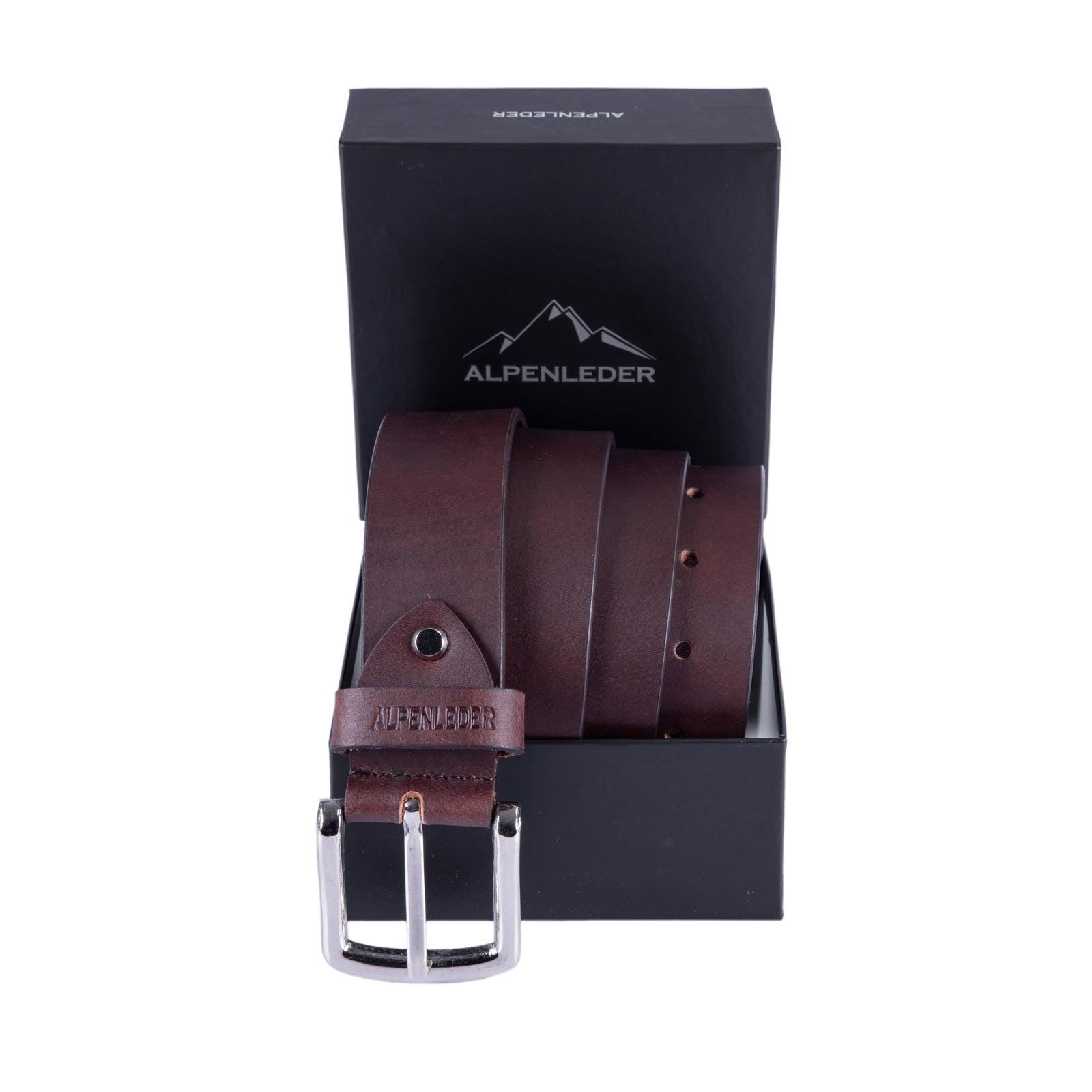 scippis belt lech – klassieke bruine riem van echt leer voor heren