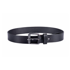 scippis belt schiefer – donkergrijze leren riem met mat metalen gesp