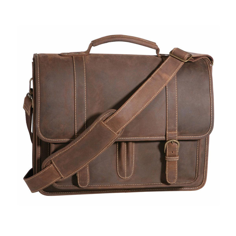 alpenleder briefcase ohio – klassieke aktetas van echt leer met vaksysteem