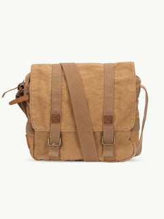 scippis metro bag – stevige canvas schoudertas met leren accenten
