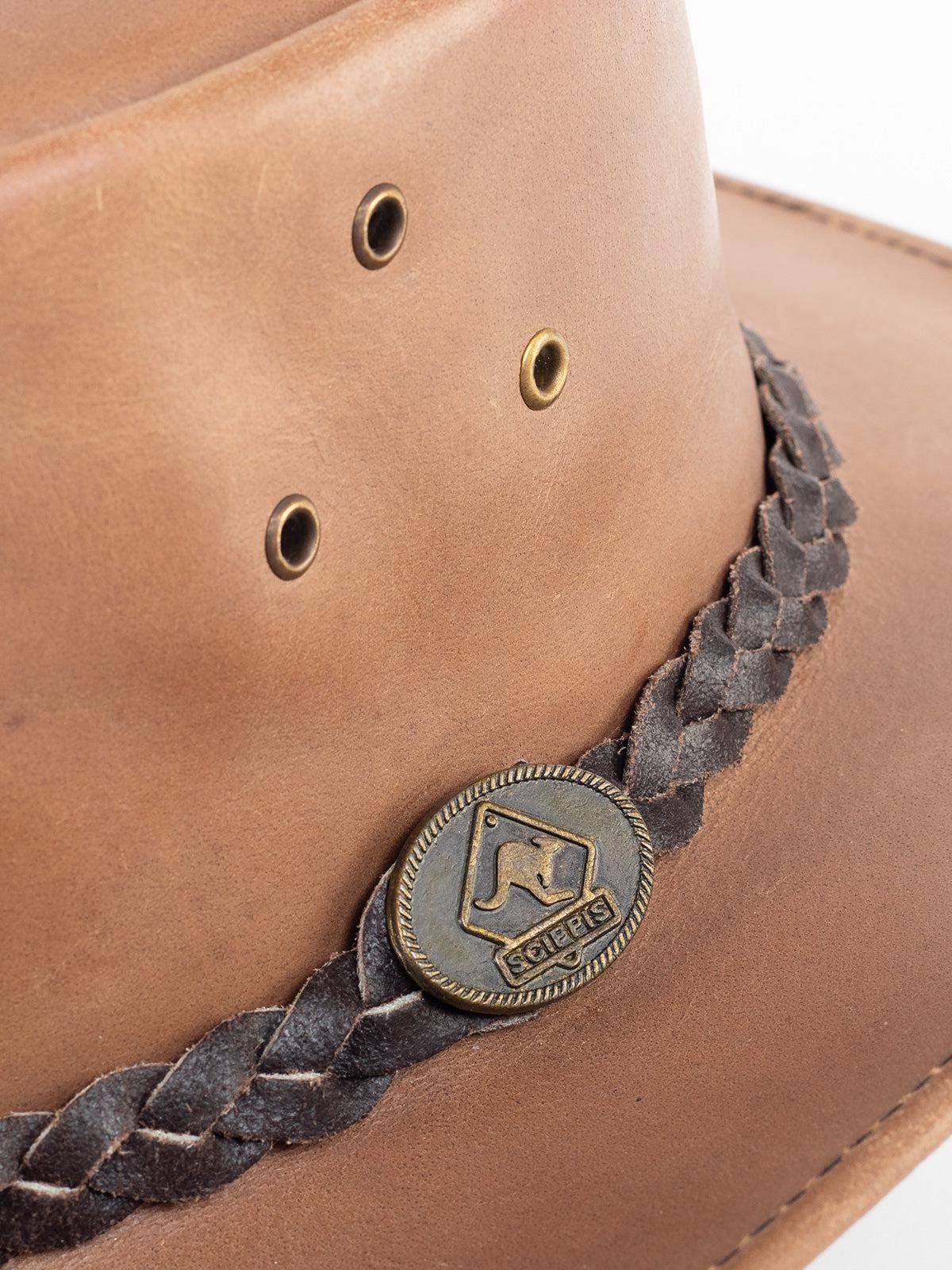 scippis hoed – wigan – opvouwbare rundlederen hoed – soepel & stijlvol met elastische hoofdband