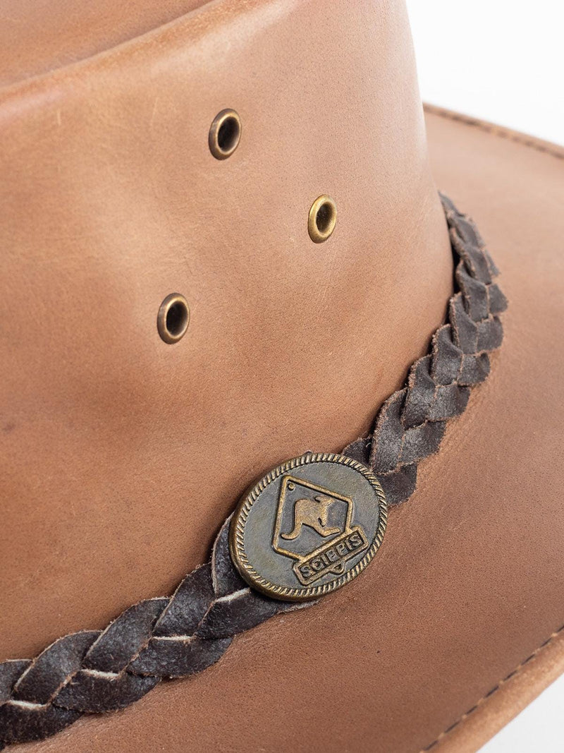 scippis hoed – wigan – opvouwbare rundlederen hoed – soepel & stijlvol met elastische hoofdband