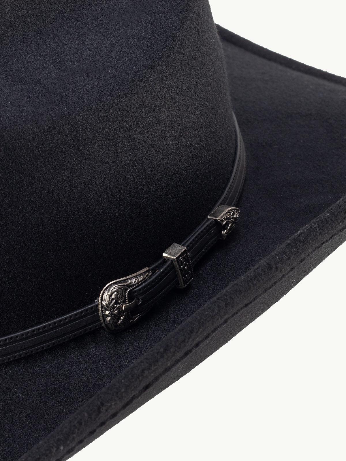 scippis bodie hoed – aanpasbare westernhoed met lederen hoedenband en western gespen