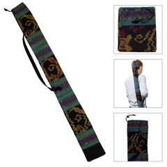 starterspakket houten didgeridoo 130cm inclusief onlinecursus - bijenwas - ikat didgeridootas