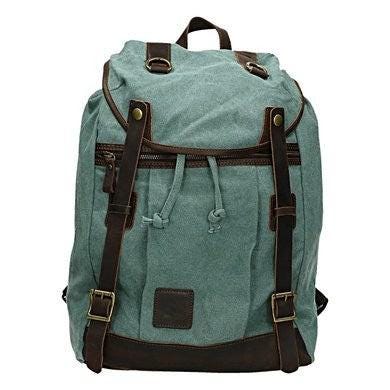 scippis backpack coogee – canvas rugzak met leren accenten