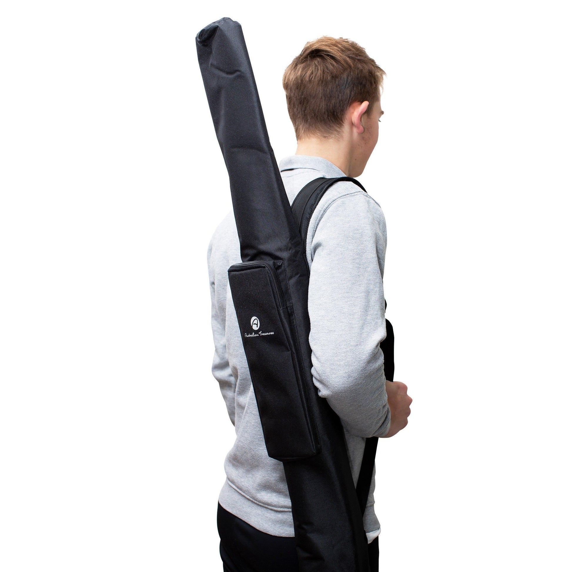 mahonie didgeridoo 147cm – compleet met tas, standaard & onlinecursus