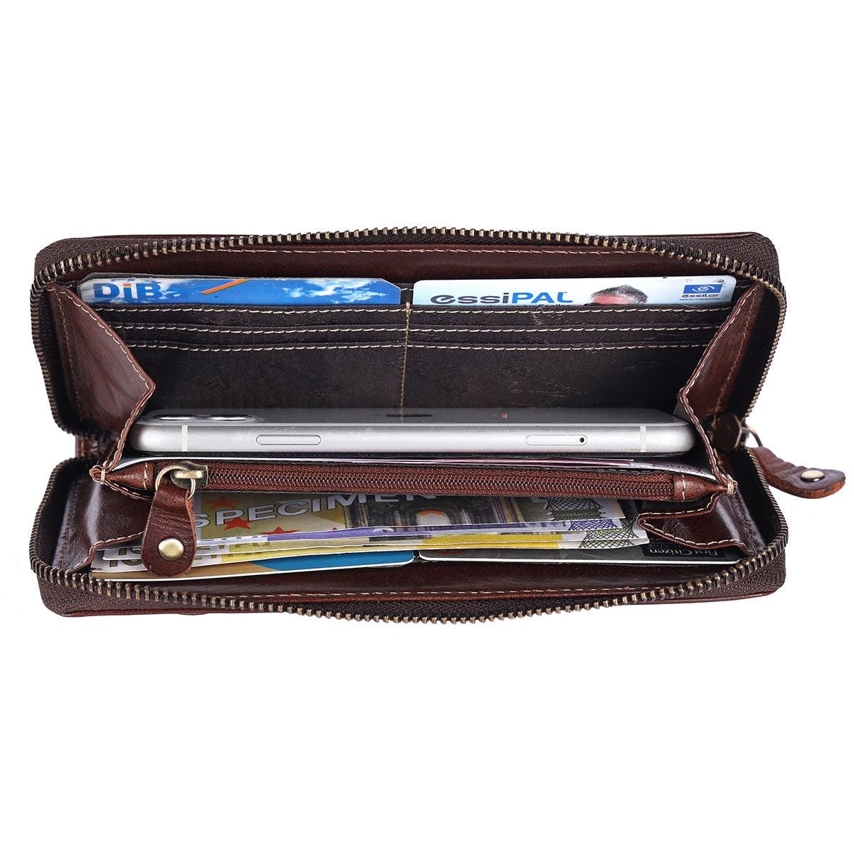 scippis wallet gspusi – compacte portemonnee van leer met vintage look