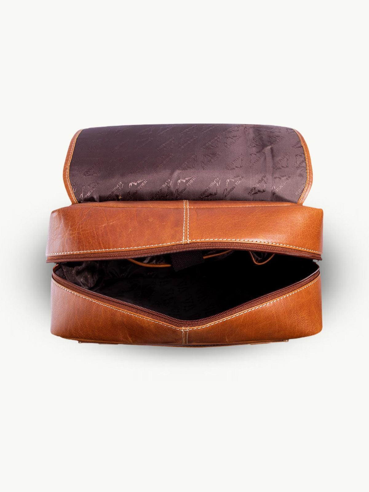 scippis bozen rugzak – compacte canvas rugtas met leren accenten