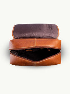 scippis bozen rugzak – compacte canvas rugtas met leren accenten