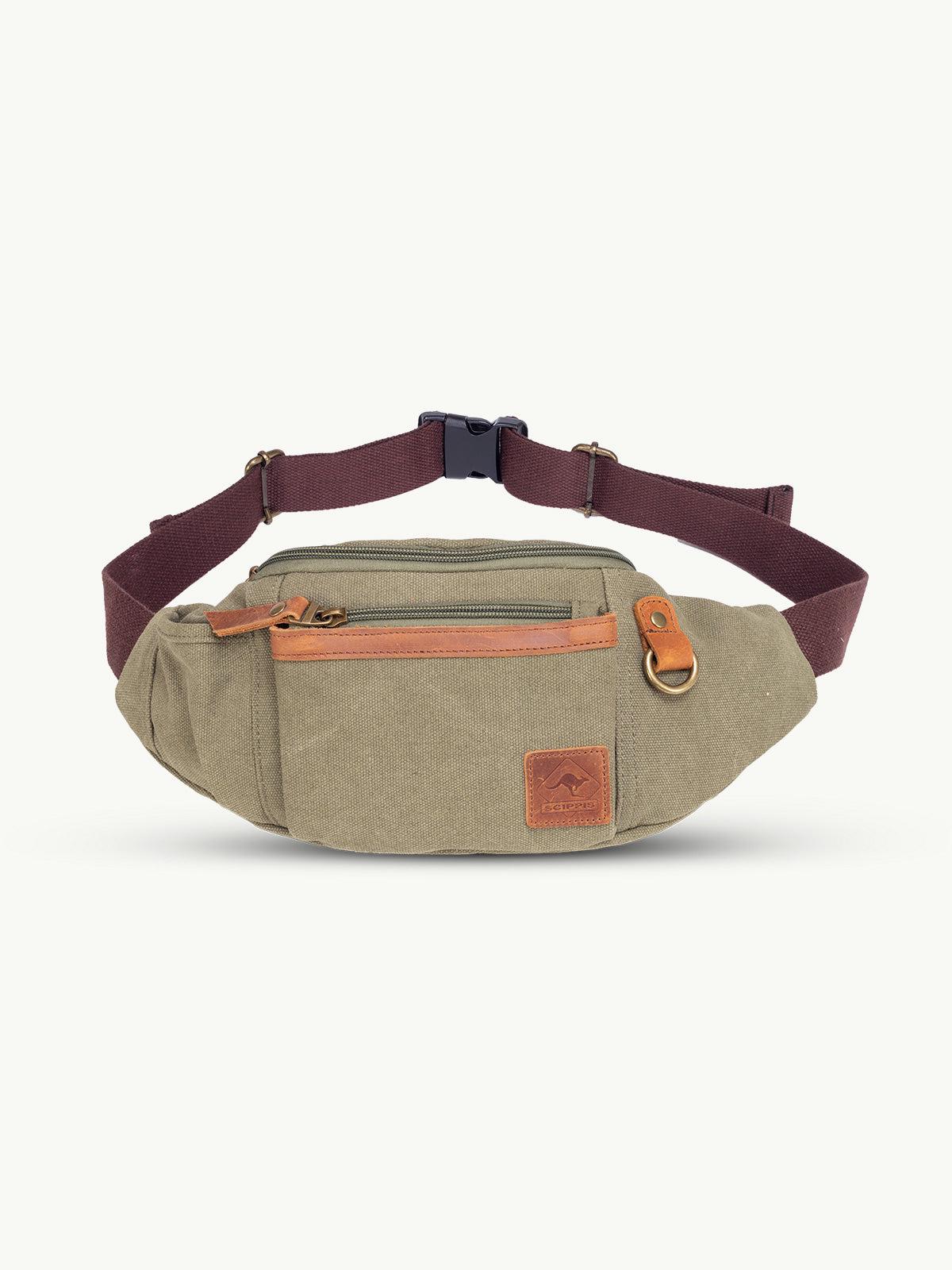 scippis down under belt bag – heuptas van buffelleer voor reizen & festivals