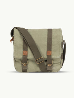 scippis metro bag – stevige canvas schoudertas met leren accenten