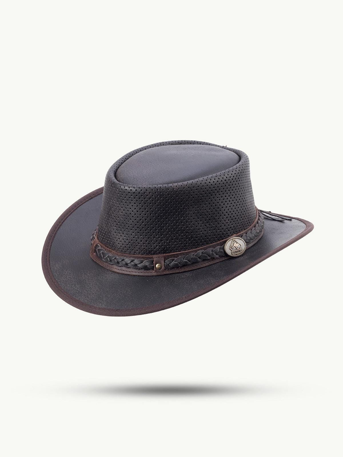 scippis springbrook air hoed – lichte leren hoed met ventilatiegaatjes